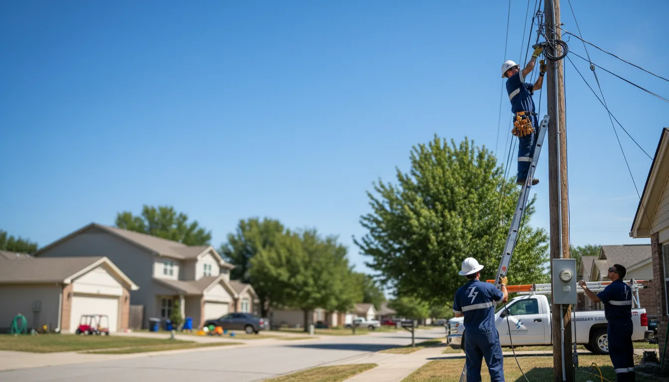 Residential electrician providing installation services in Hartford, IL
